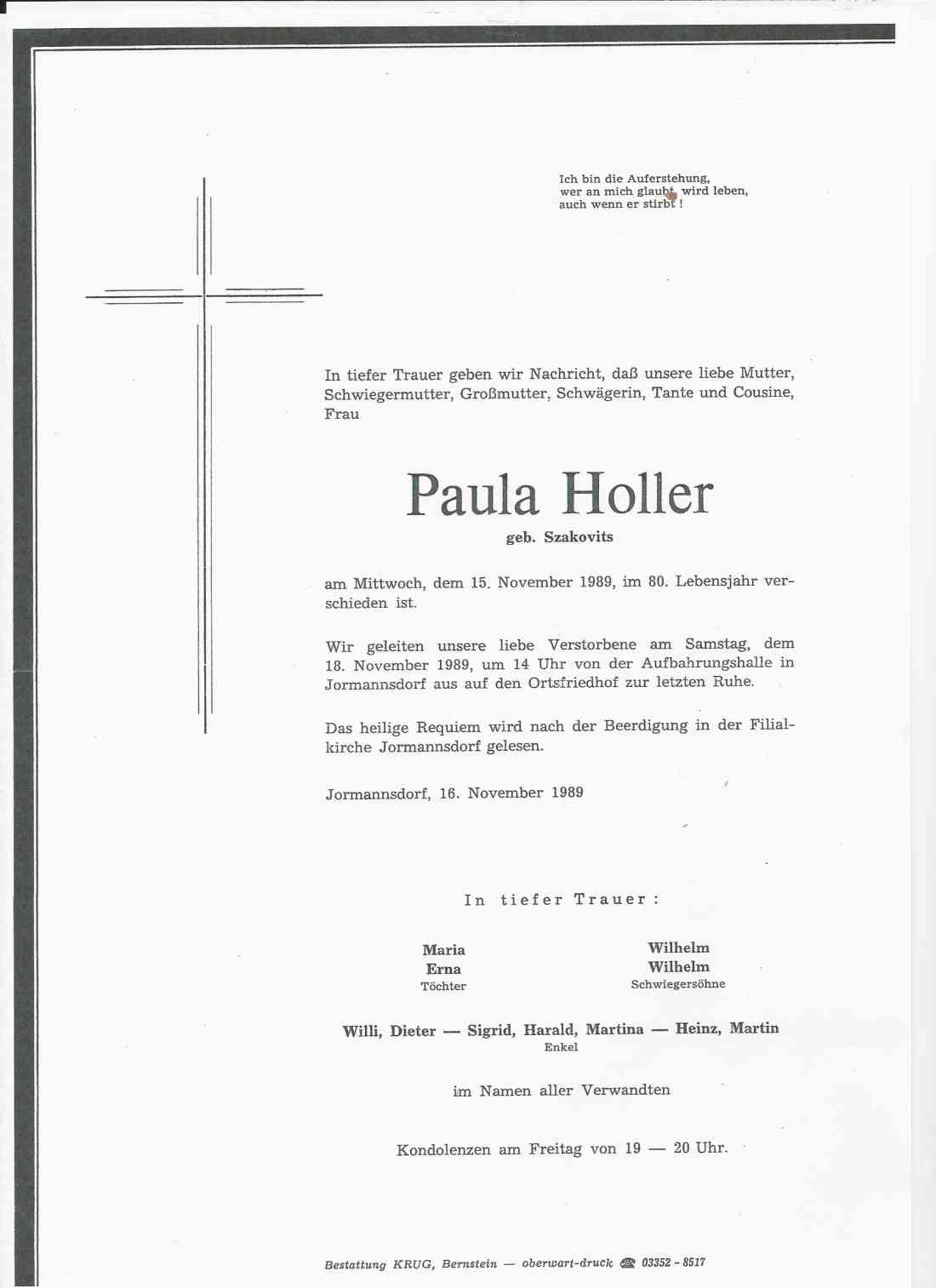 Parte Paula Holler