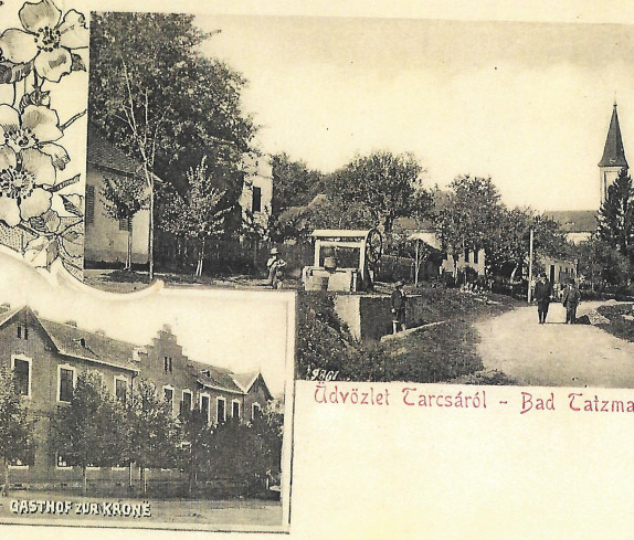 Bild oben: Hauptstraße,  Bild unten: Gasthof zur Krone