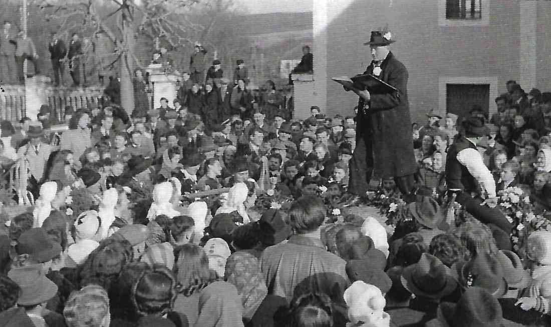 Jormannsdorf, Blochziehen 1949